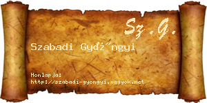 Szabadi Gyöngyi névjegykártya