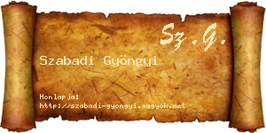 Szabadi Gyöngyi névjegykártya