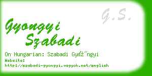 gyongyi szabadi business card